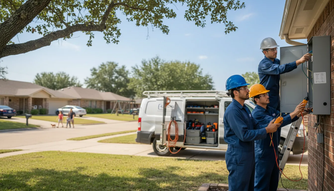 Certified electrician providing emergency electrical services in Luck, WI